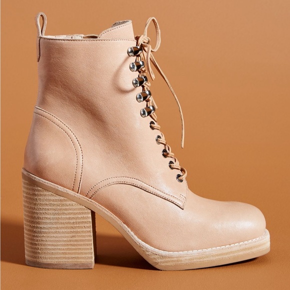 NWOT Jeffrey Campbell Dotti Leather Lace-Up Boot - Picture 7 of 11